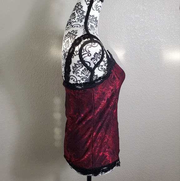 Arianne Red and Black Lace Camisole Katherine Pierce Alt - Picture 2 of 3